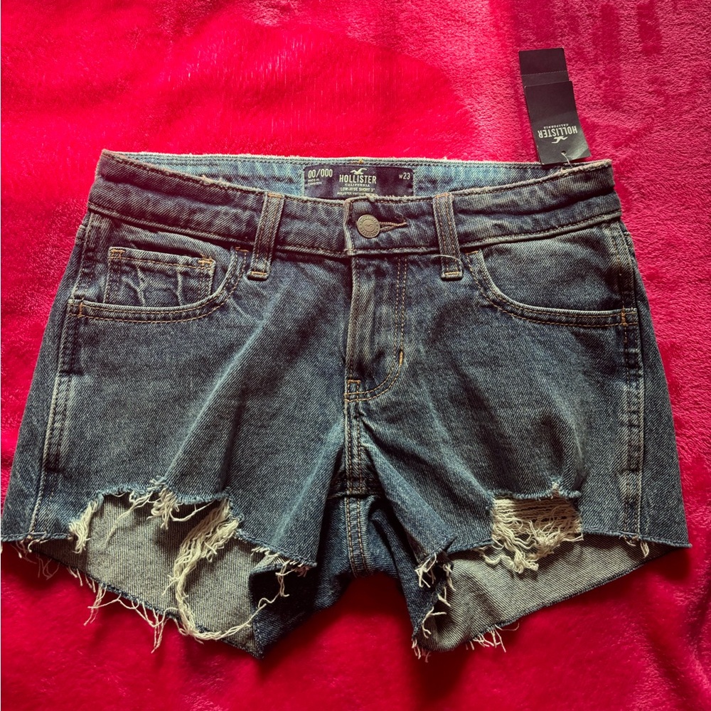 hollister low rise distressed cut-off style shorts